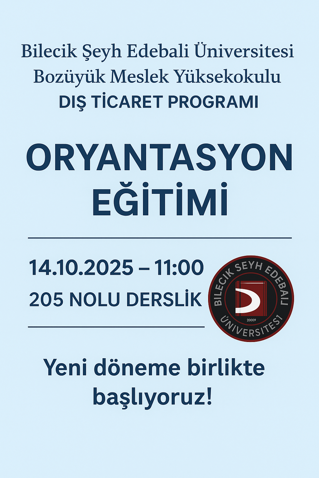 Dış Ticaret Programı Oryantasyonu 2025